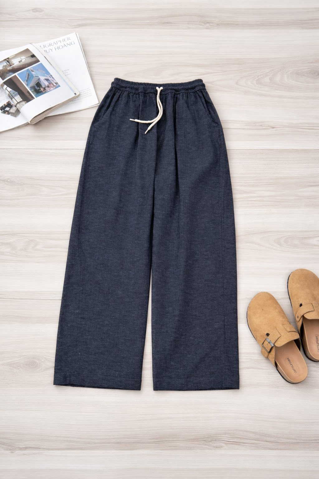 Quần suông linen bột lưng thun dây rút_thumbnail_4