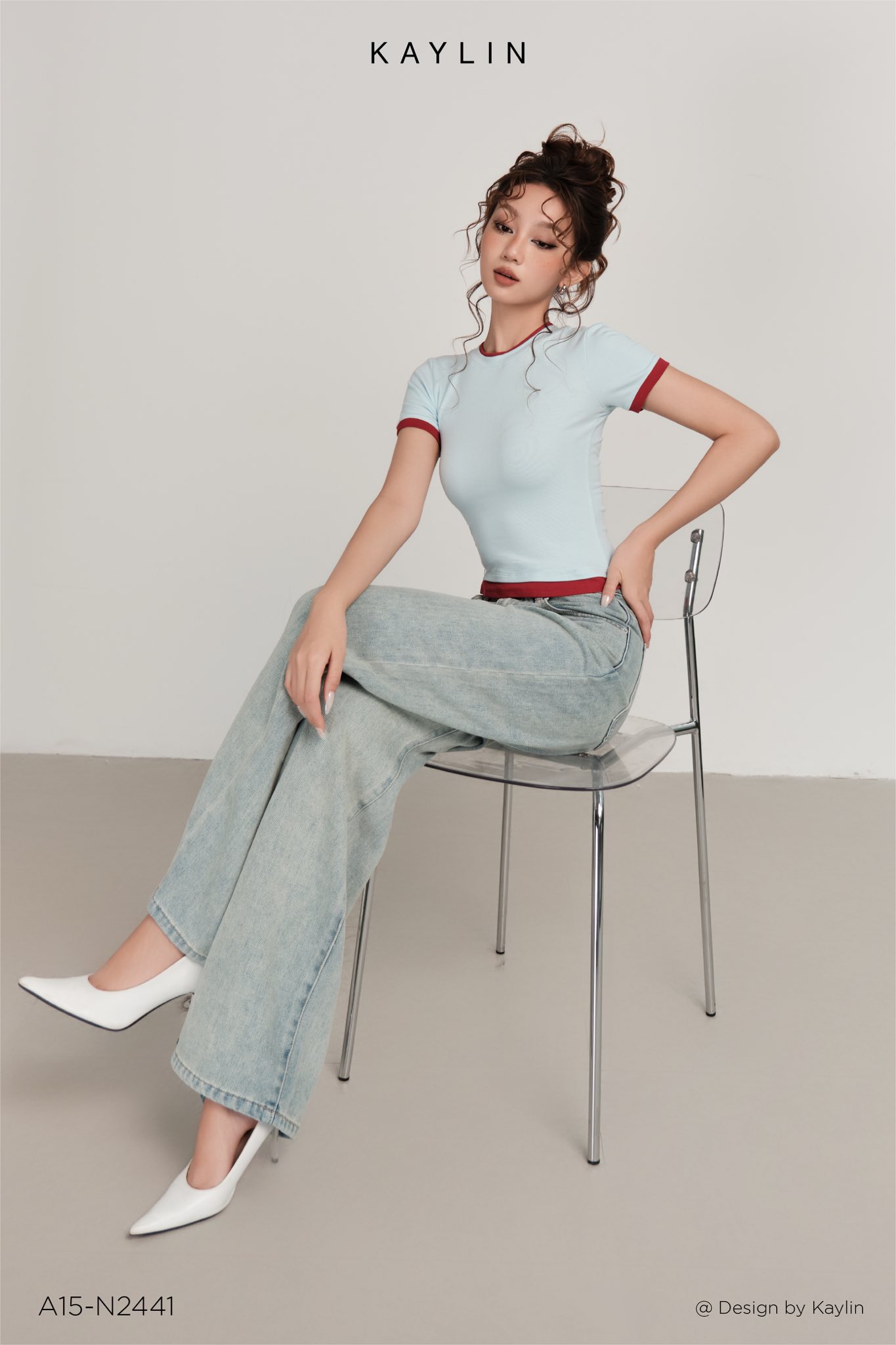 Áo Thun Phối Viền KAYLIN Tess Top