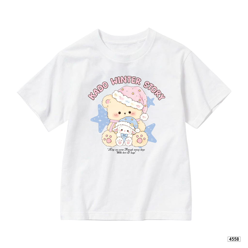 Áo thun bé gái form rộng gấu pastel Kado 4558_thumbnail_7