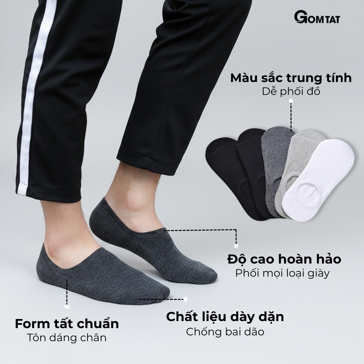 Combo 5 đôi tất lười nam chống tuột gót GOMTAT chất cotton thoáng mát cho mùa hè - MIA-180423-CB5_thumbnail_8