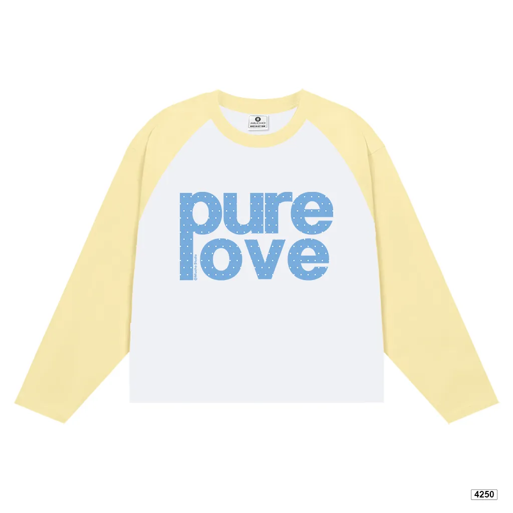 Áo thun nữ tay dài form boxy phối raglan Pure love Miucho 4250_thumbnail_9