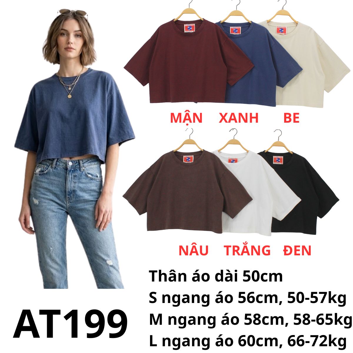 AT199- Áo thun TN crop