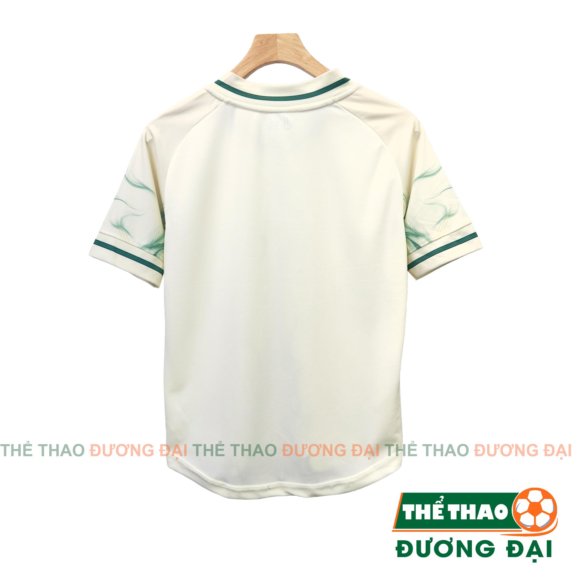 Quần Áo Bóng Đá Không Logo HD Nova Kem Xanh Thun Mè Cao Cấp Thoáng Khí Thể Thao Đương Đại_thumbnail_1