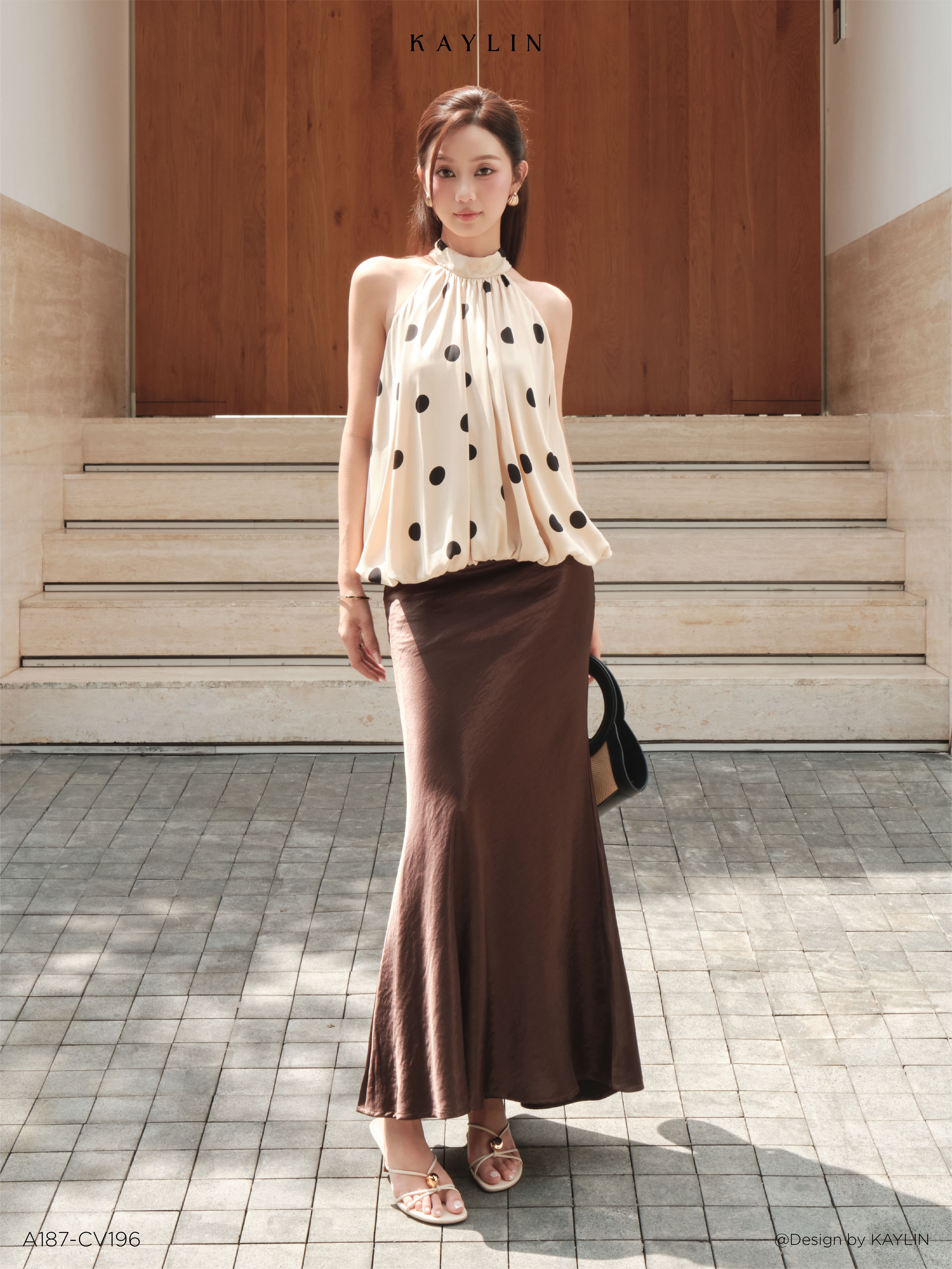 Chân Váy Lụa Midi Đuôi Cá KAYLIN Selene Skirt