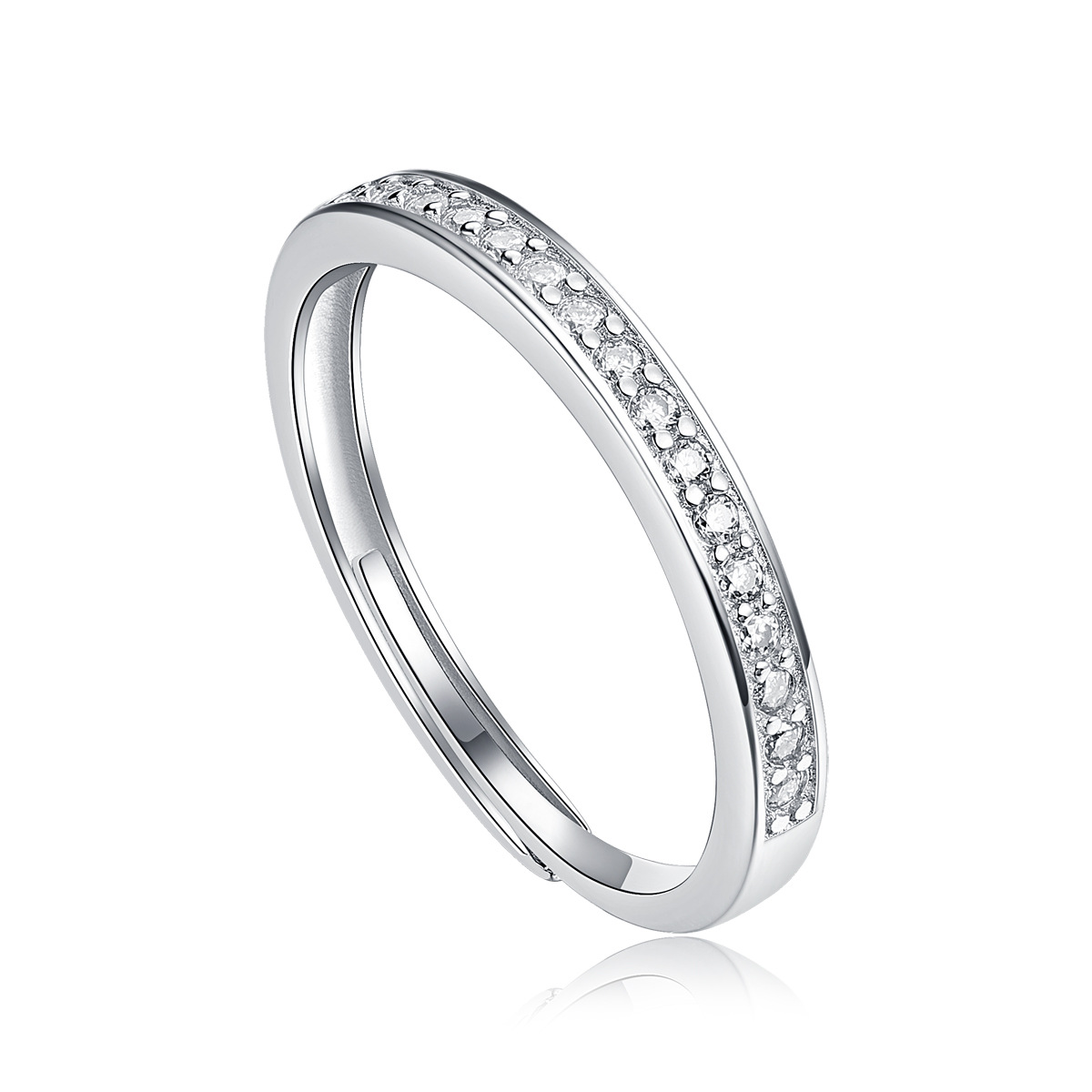 Nhẫn Đôi Song Hành Đính Kim Cương Moissanite Bạc S925 NHC022 Nhẫn Nam_thumbnail_1