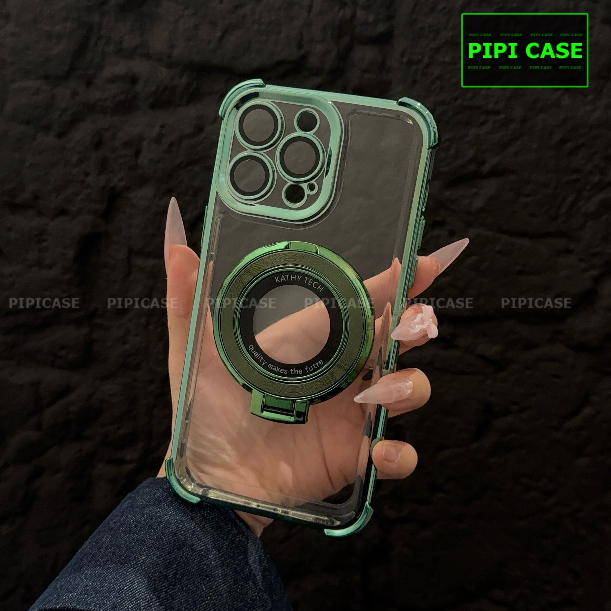 Ốp Lưng iPhone 15 Pro - Ven - Xanh lá_thumbnail_1