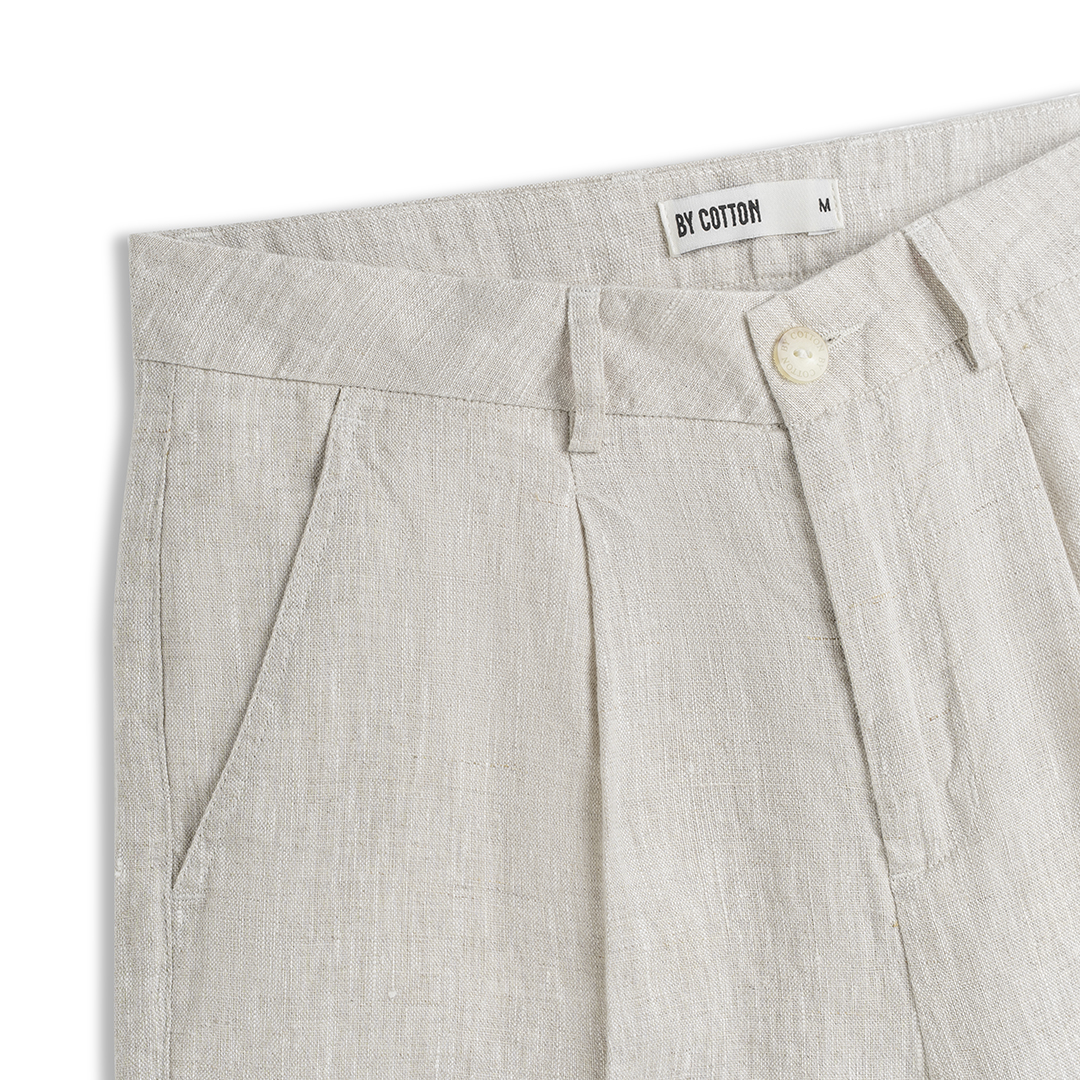Quần Short Premium Linen Xếp Ly_thumbnail_2