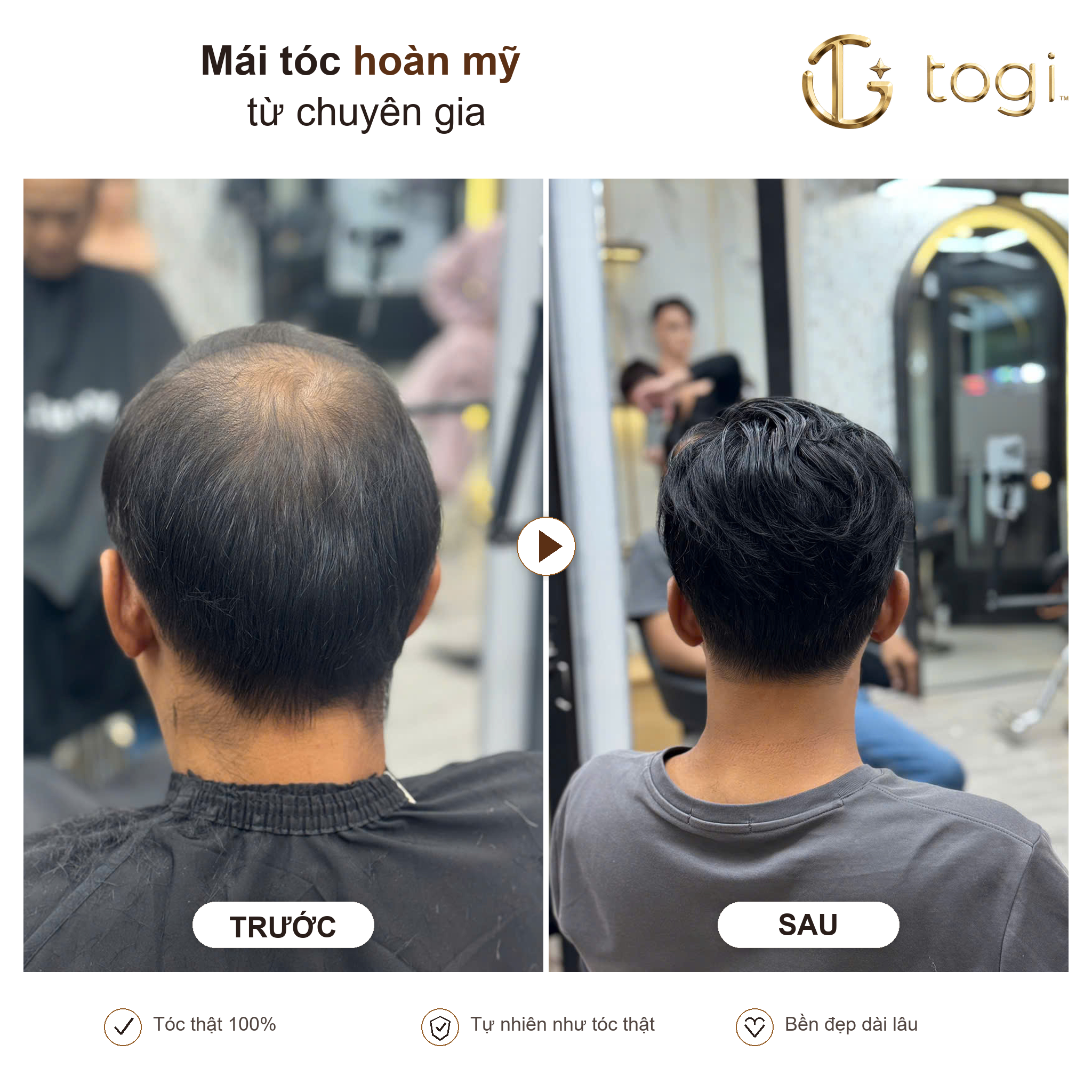 Togi65 sau gáy kiểm tra độ tệp tóc