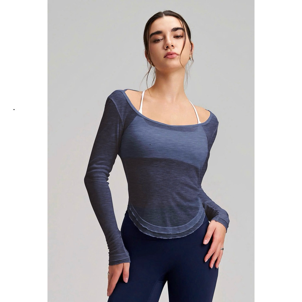 Áo Tanktop Thể Thao Nữ Tay Dài Lưng Dây Form Ôm Vải Lưới Giấy Thoáng Khí Nhanh Khô_thumbnail_16