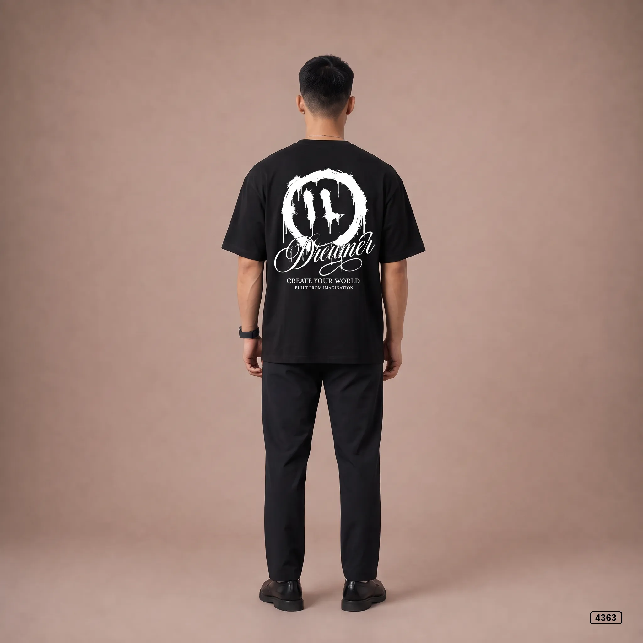 Áo thun nam form rộng Dreamer Slogan TeePrint 4363_thumbnail_5
