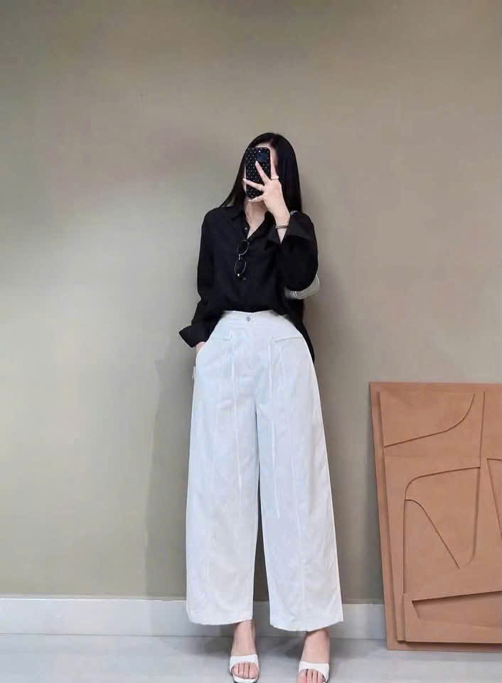 Áo sơ mi lụa tơ xuất Hàn