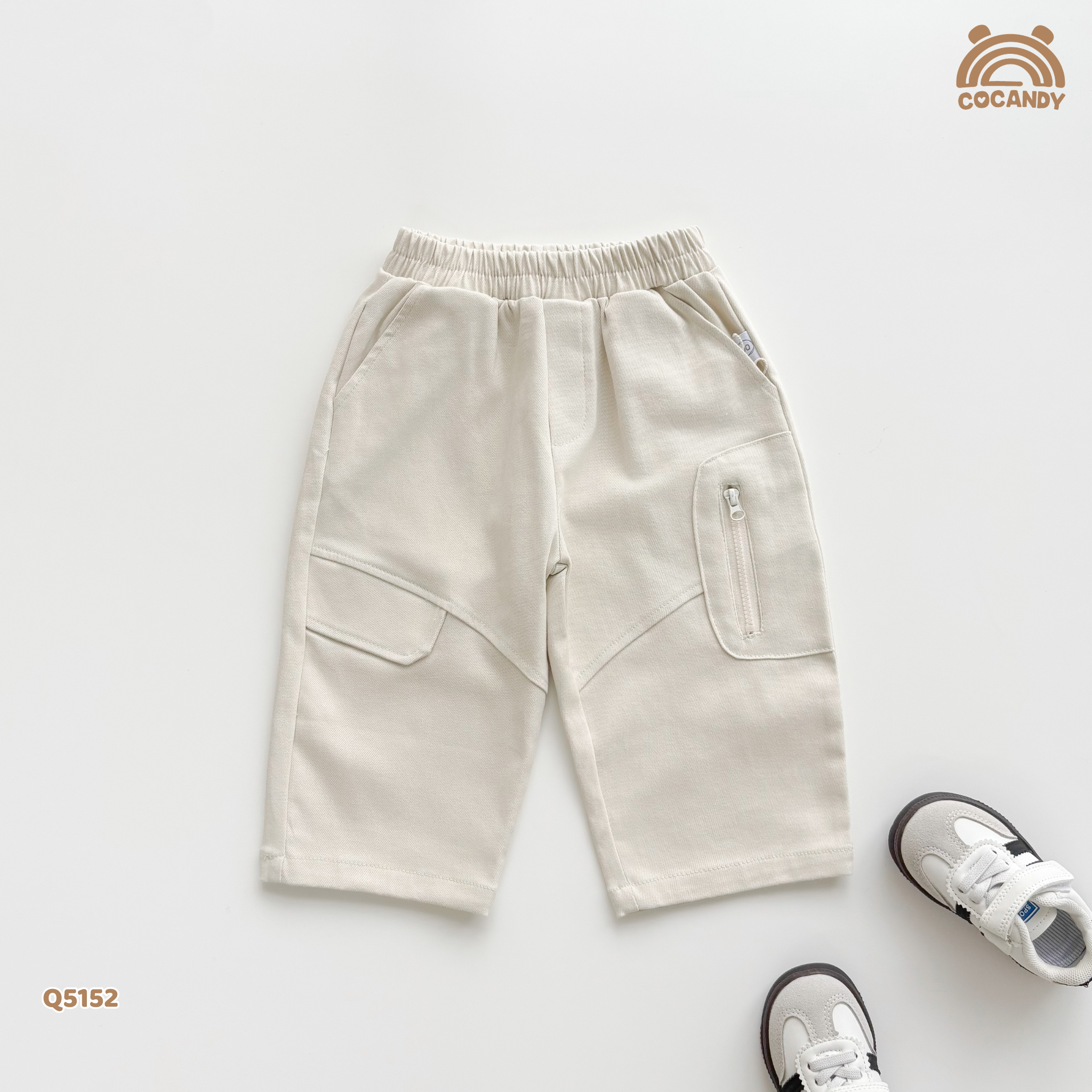 Quần dài kaki BE ống baggy kiểu