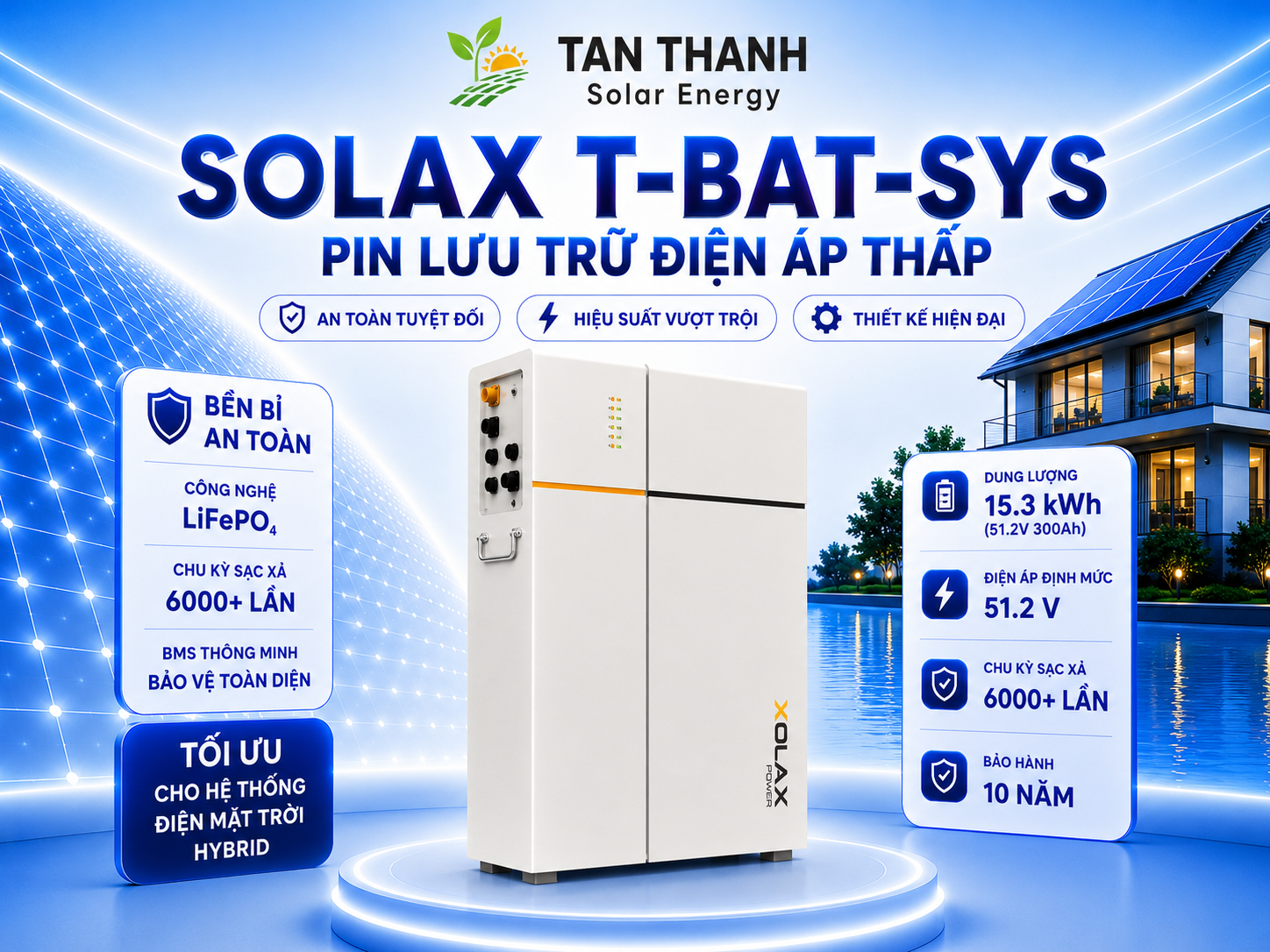 Pin lưu trữ SolaX T-BAT-SYS-LV D150