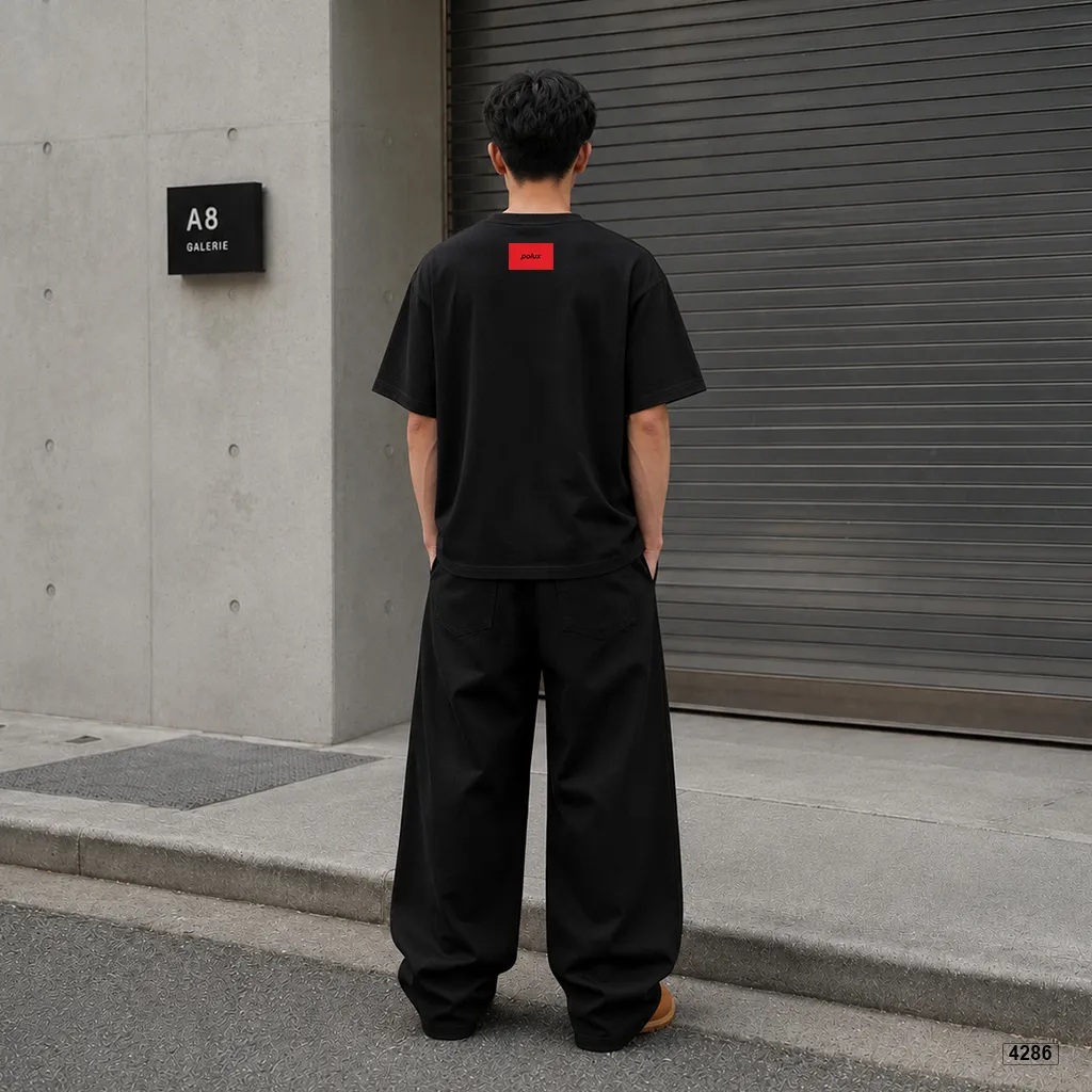 Áo thun unisex form rộng phong cách đường phố Polux 4303_thumbnail_5