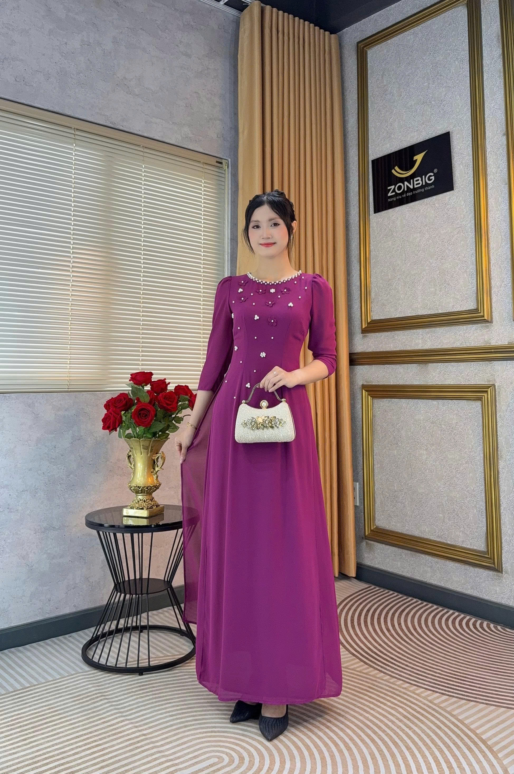 Đầm giả áo dài - Y2223 - Thương hiệu ZONBIG_thumbnail_3