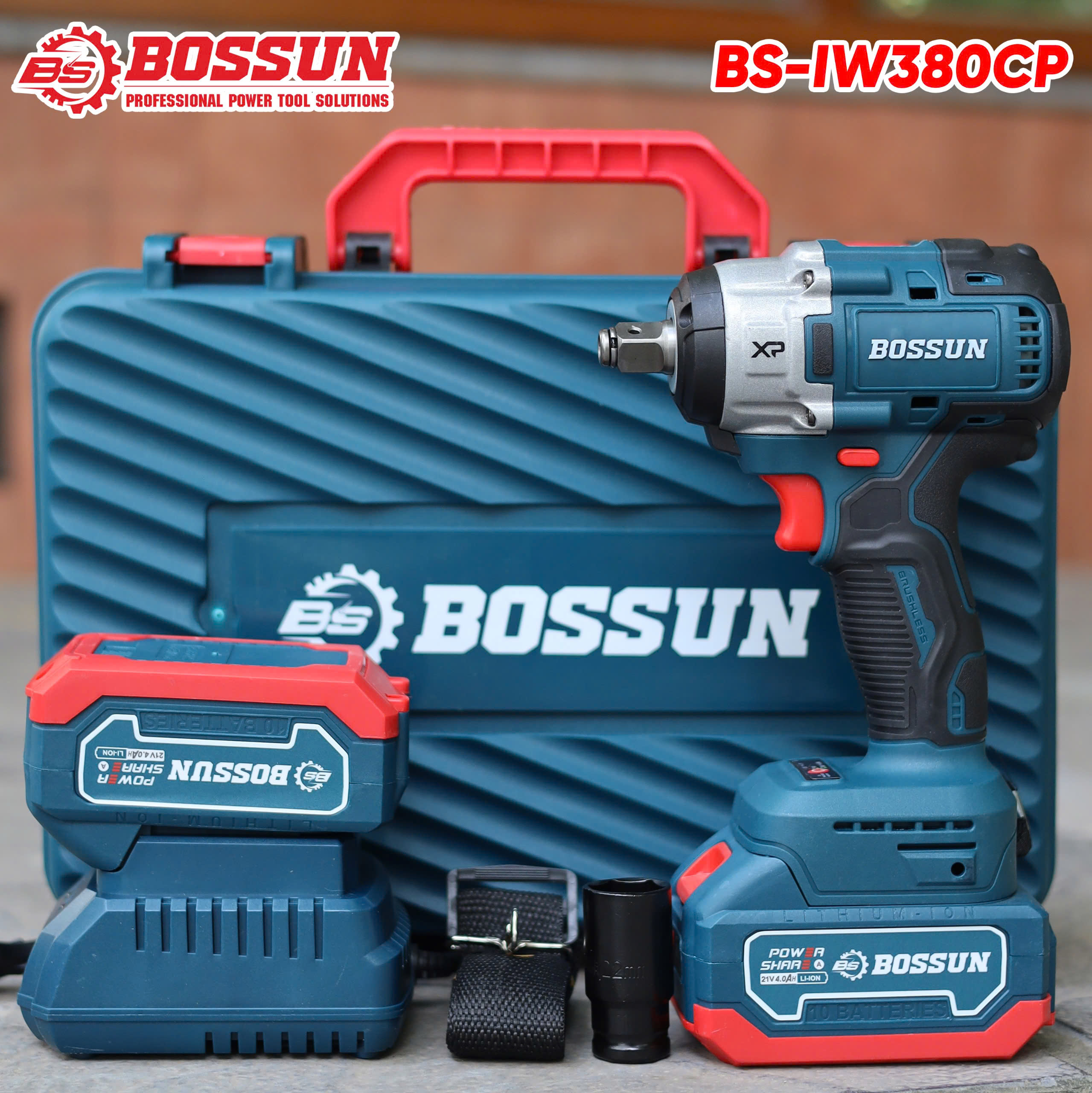 Máy siết Bulong Bossun BS-IW380CP –Máy siết Bulong lực 380N- Động cơ không than - Không chổi than - Đầu đa năng 12,7mm - Giá rẻ_thumbnail_11