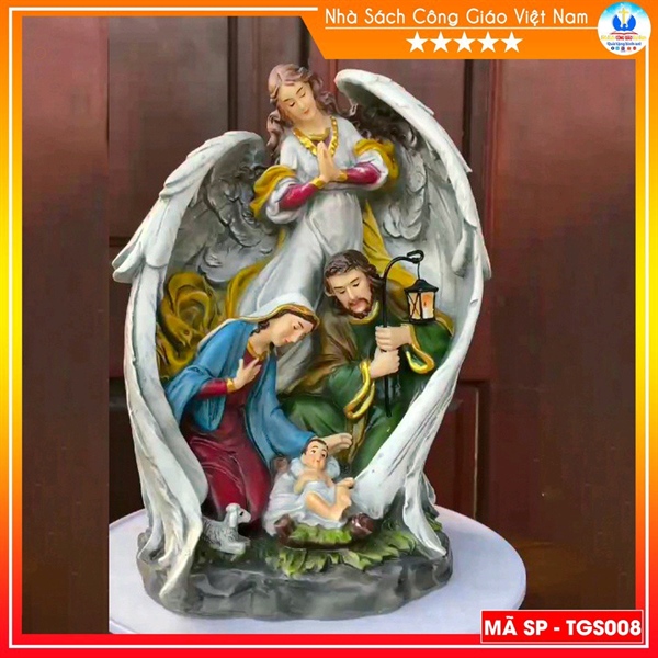 Bộ tượng Noel Thiên Thần Giáng Sinh 25cm Composite