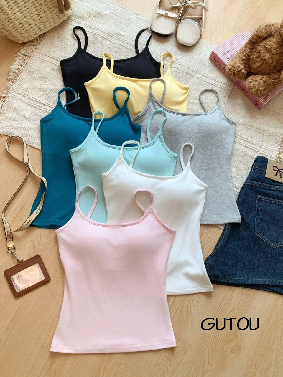 [ GUTOU ] Áo Hai Dây Nữ Dáng Ôm Phong Cách Basic Millie Top_thumbnail_8