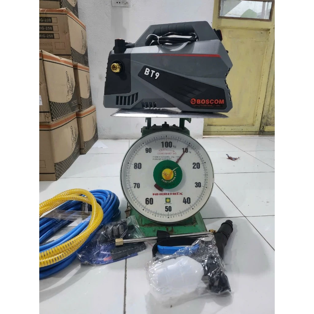 Máy rửa xe Boscom BT9 3000w - Chính hãng , máy rửa xe áp lực cao có chỉnh áp, máy rửa xe mini dây dài 15m - Giá rẻ_thumbnail_3