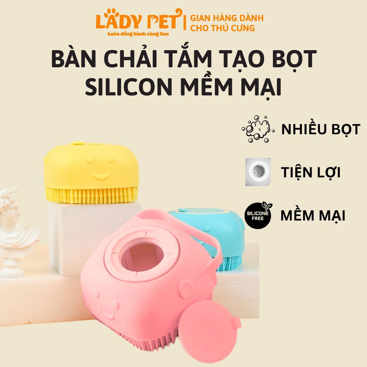 Bàn chải tắm tạo bọt