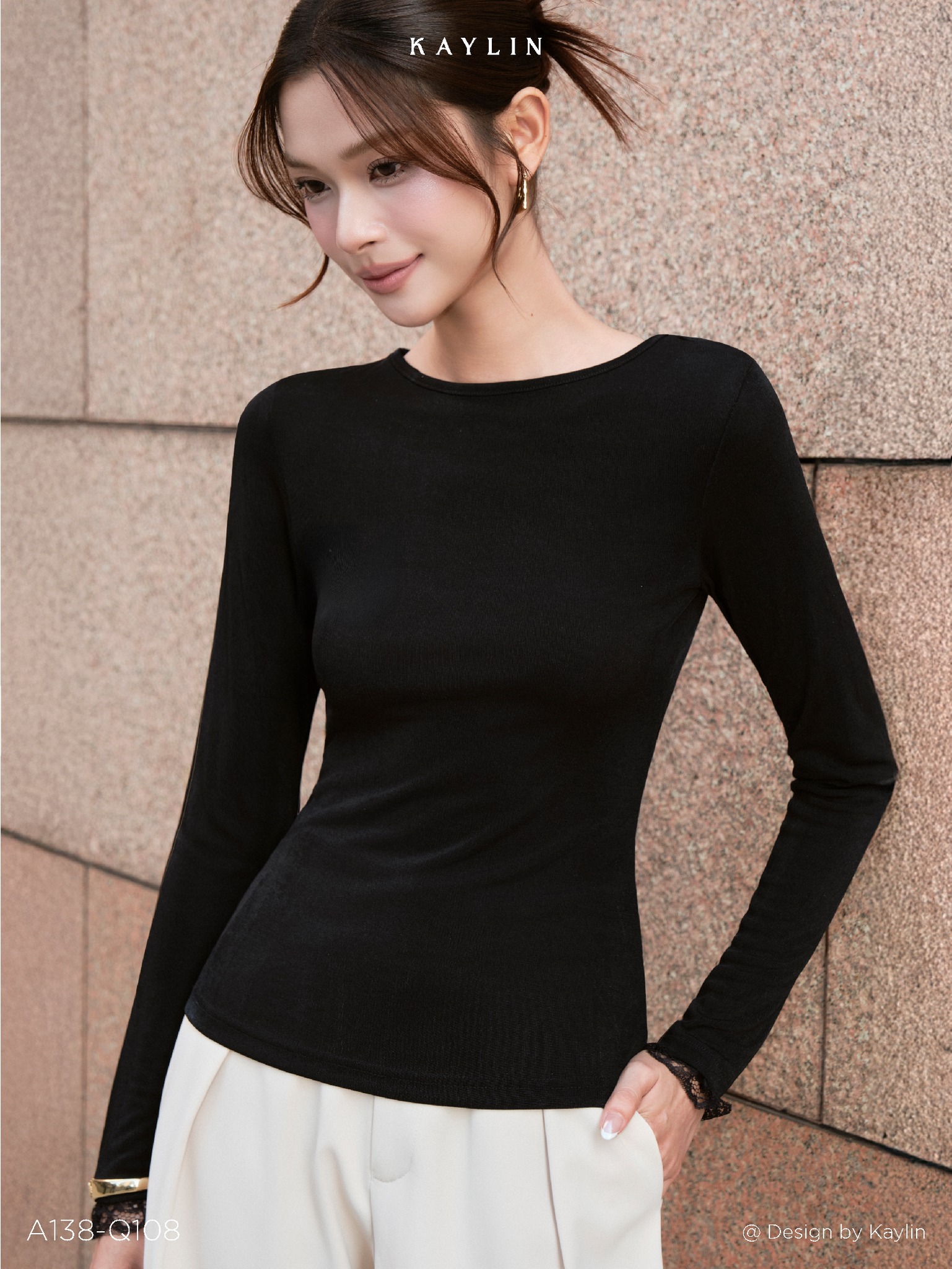 Áo Thun Lưng Xoắn KAYLIN Soft Twist Top