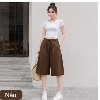 Quần Kaki ngố mã 76  lưng thun Thiết Kế Thời Trang Free size 45-75kg Phong Cách Hiện Đại Thoải Mái Chiều Dài 9 Tấc_thumbnail_2