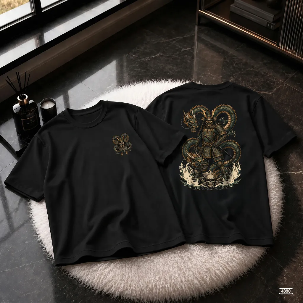 Áo thun nam samurai serpent form rộng TeePrint 4390_thumbnail_9