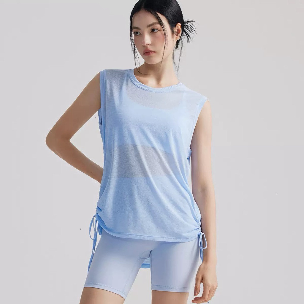 Áo Tanktop Thể Thao Nữ Ba Lỗ Rút Dây Form Rộng Vải Lưới Mè Thoáng Khí Thấm Hút Nhanh Khô_thumbnail_17