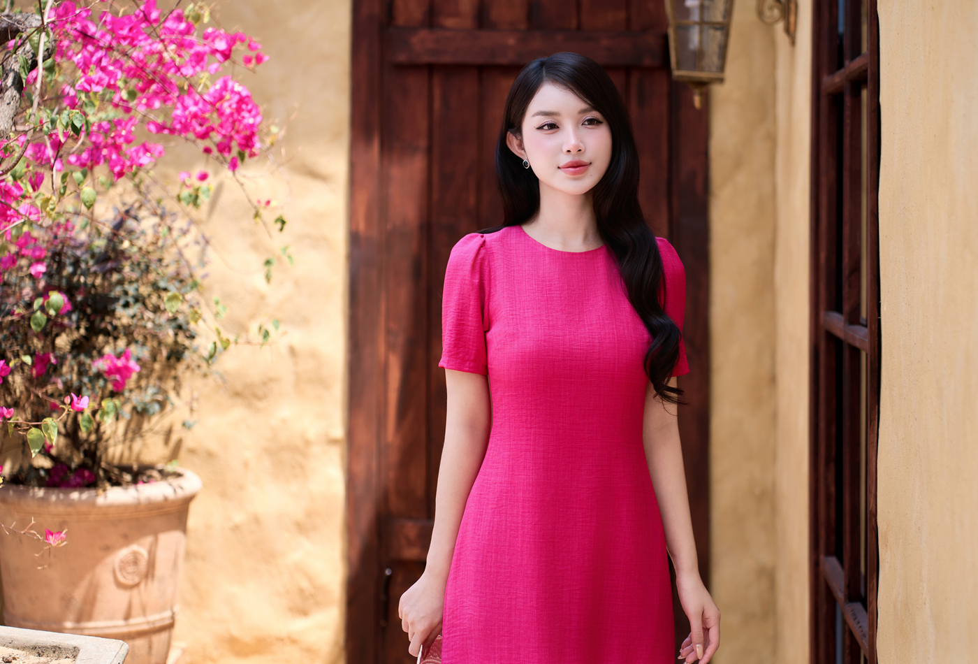 GUCO Đầm Suông Hồng Đuôi Bèo_thumbnail_4