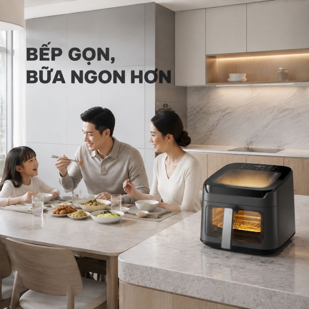 Nồi chiên không dầu Mishio MK473 7L - Quan sát món ngon qua cửa kính_thumbnail_7