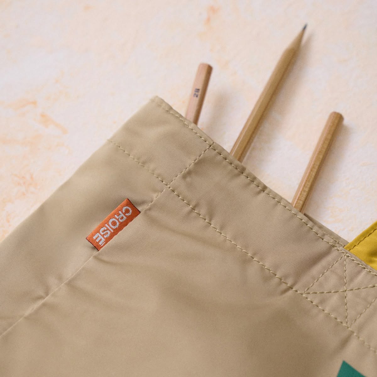 Túi tote CROISÉ vải dù in chữ Xin Chào – 3 màu thời trang: navy, beige, vàng – gấp gọn, nhẹ, tiện dụng, cá tính_thumbnail_7