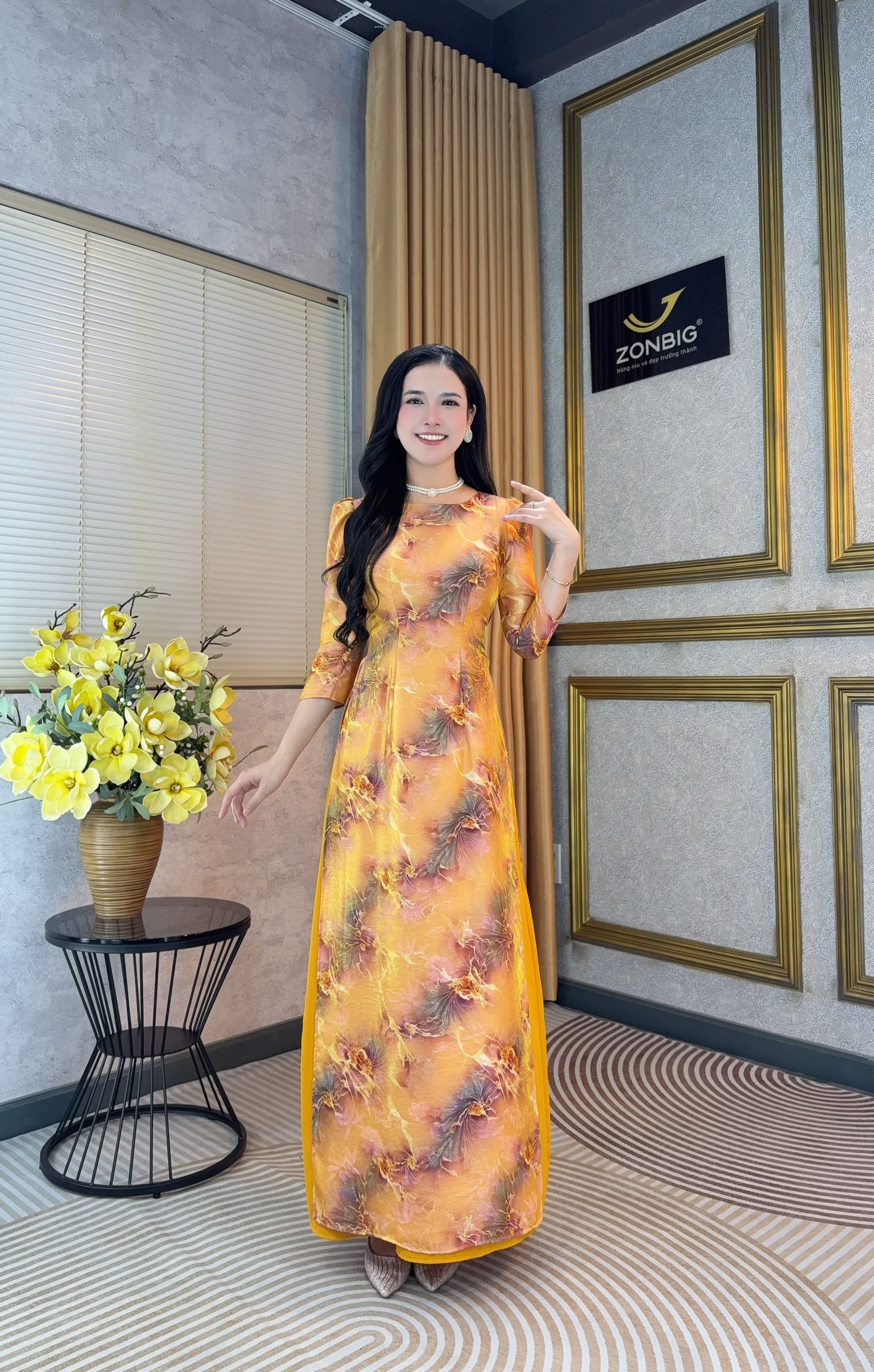 Đầm giả áo dài - Y2222 - Thương hiệu ZONBIG