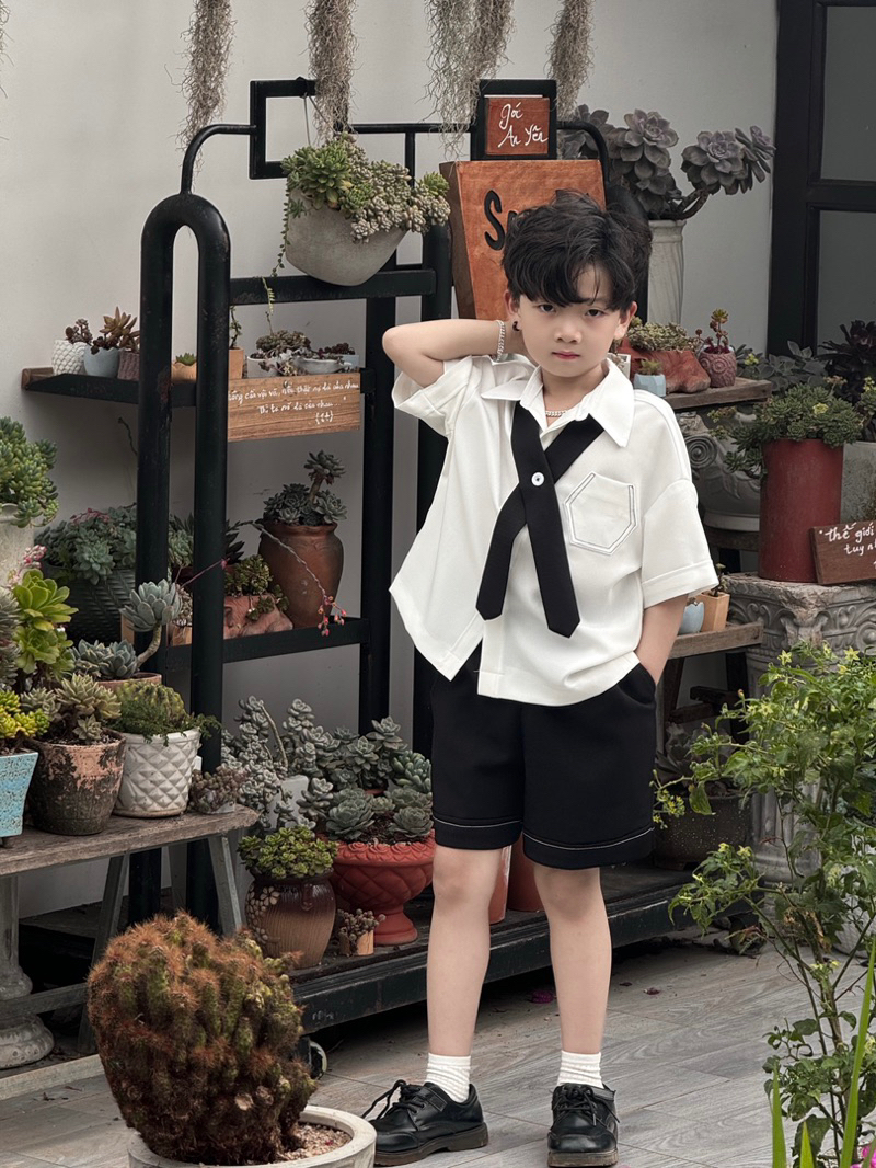 Bộ Quần Áo Xược Hàn Đùi Cho Bé Trai