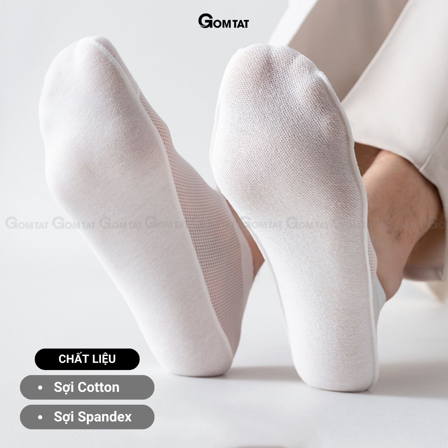 Combo 6 đôi tất nam đi giày lười GOMTAT, có đệm silicon chống tuột gót, mặt lưới thoáng khí HAILUOI-PO-3019_thumbnail_10