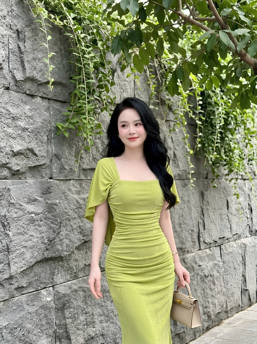 G63 - Đầm Cổ Vuông Tay Choàng Cánh Tiên Cao Cấp_thumbnail_15