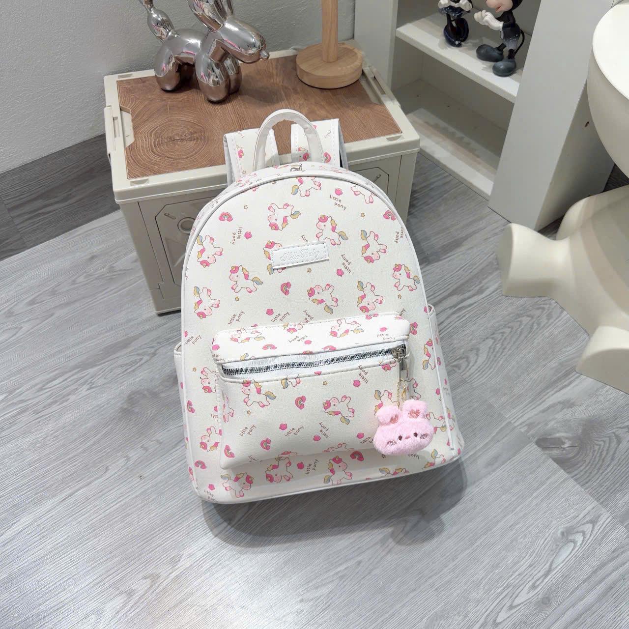 [Tặng Móc Khóa] Balo Thời Trang Nữ In Hình Đáng Yêu Nhiều Ngăn Màu Sắc Pastel Dạo Phố BL392_thumbnail_3