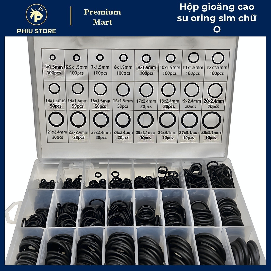 Combo Sửa Chữa Nhanh Ô Tô Xe Máy 4 Món - 225 Phe Hãm, 500 Chốt Nhựa, 1200 Gioăng O-Ring, Keo Hàn X3000_thumbnail_3