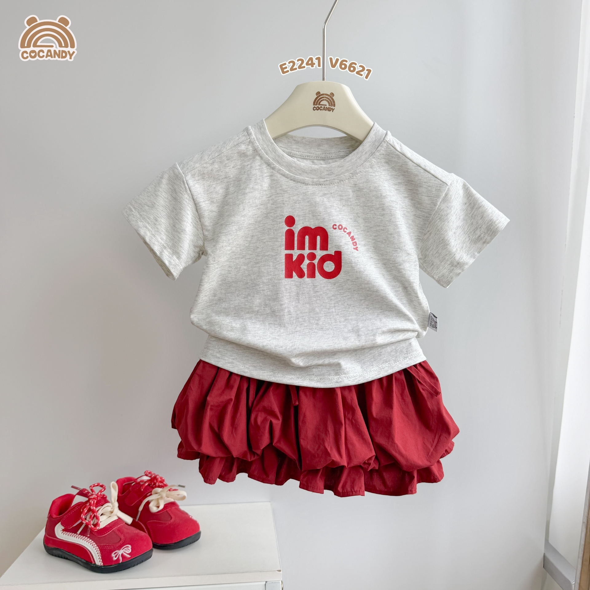 Áo cộc cotton XÁM 