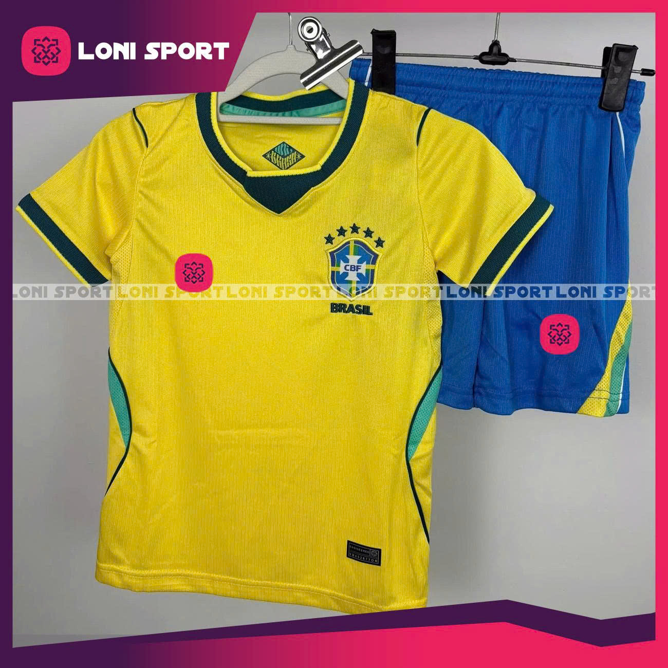 Bộ Kid Brazil sân nhà vàng World Cup 2026