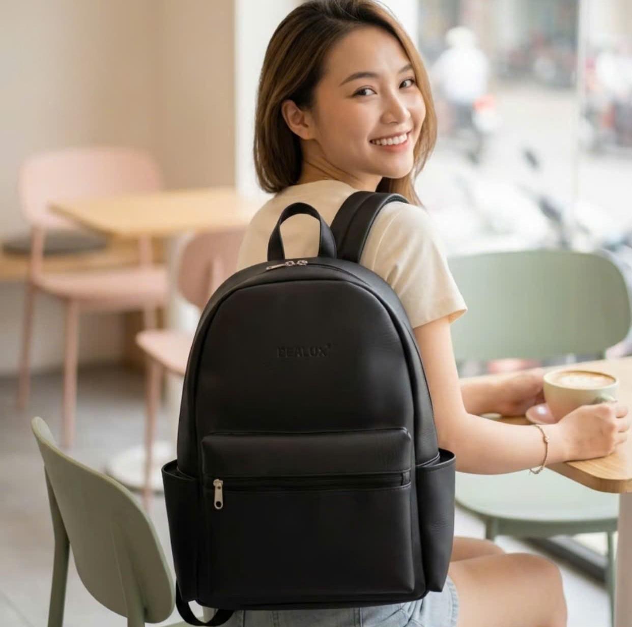(Không Móc Khóa) Balo Thời Trang Unisex Chống Nước Đựng Đi Học Đi Làm Phong Cách Hàn Quốc BL087_thumbnail_4