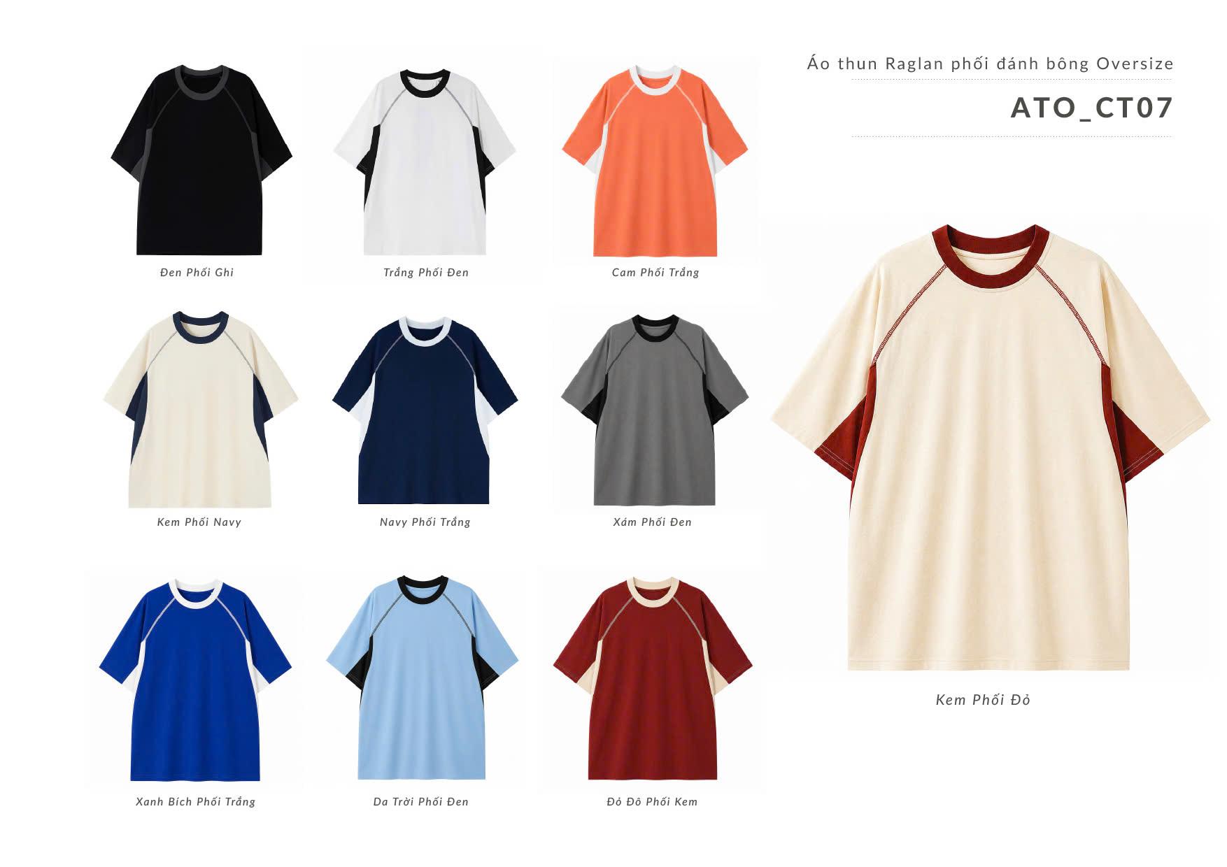 Áo Thun Viền Lé Tay Thân Oversize