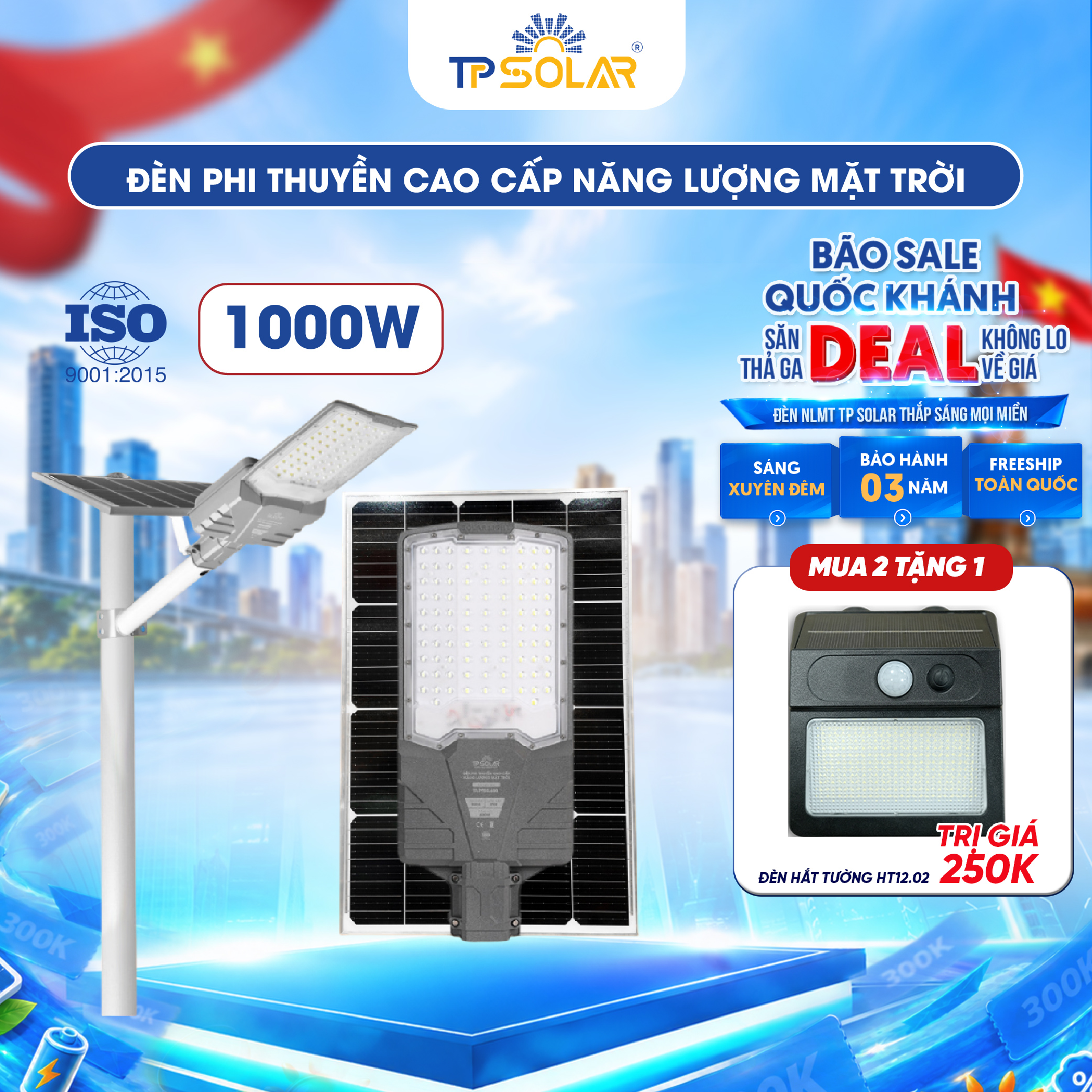 Đèn phi thuyền cao cấp năng lượng mặt trời TP SOLAR PT11