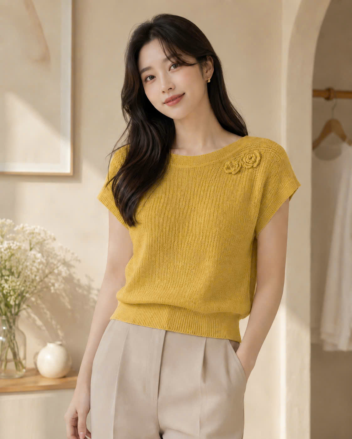 Áo len sợi bẹt vai đính hoa_thumbnail_2