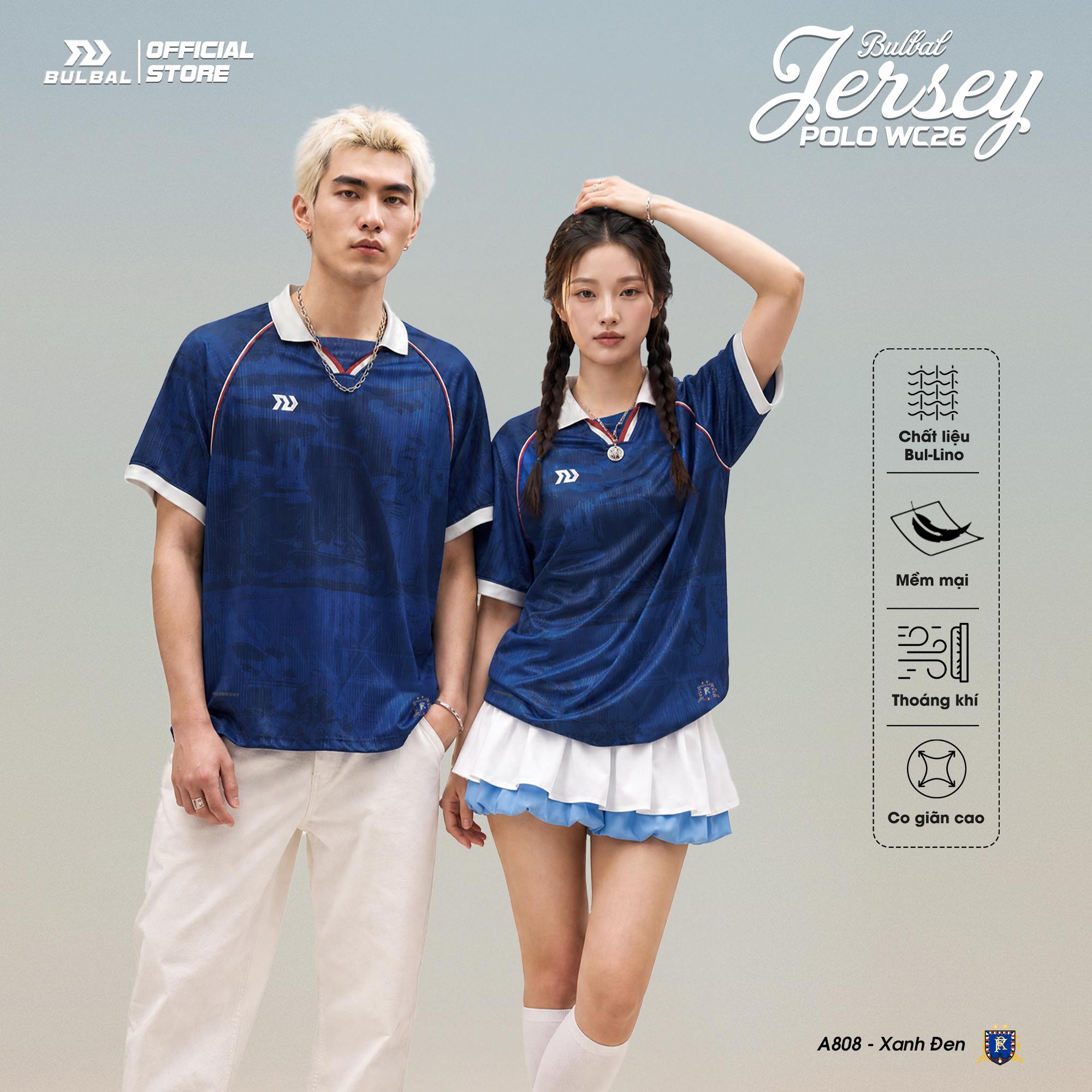 BST Áo Bóng Đá Bulbal Polo Jersey WC26 Vải Dệt Vân Thoáng Khí Thể Thao Đương Đại_thumbnail_6