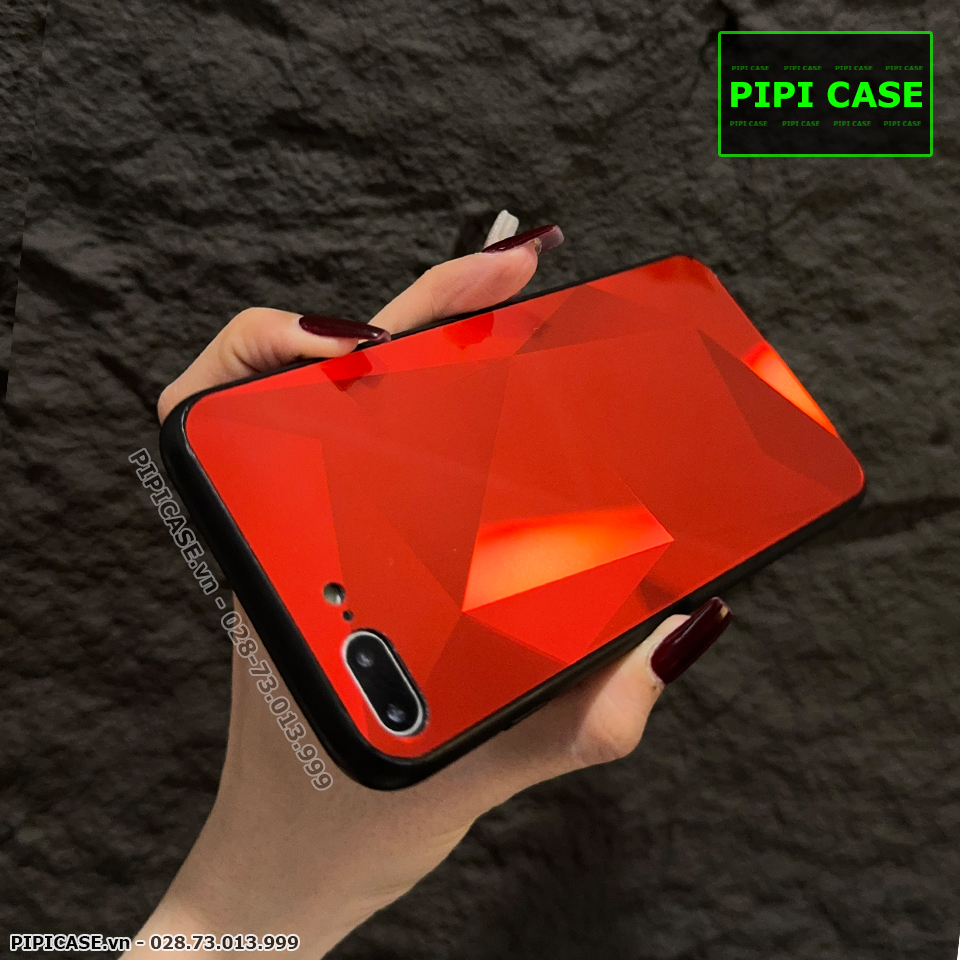 Ốp Lưng iPhone 7 Plus / 8 Plus - Kim Cương 6D - Đỏ_thumbnail_1