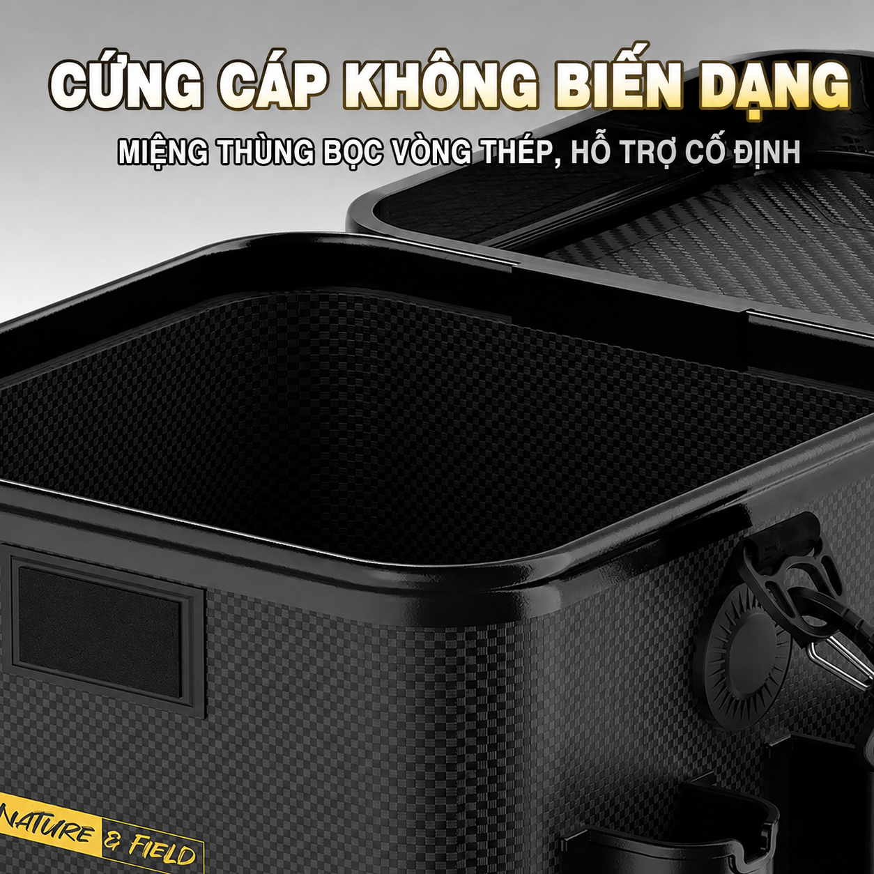 Thùng Câu Cá Mini Black Warrior Cao Cấp – Carbon EVA 21–22L Chống Nước, Ngồi Được, Siêu Bền_thumbnail_4