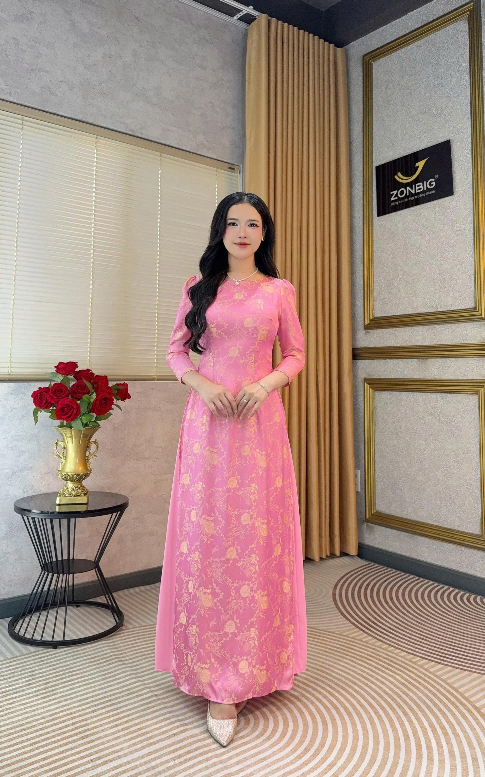 Đầm giả áo dài - Y2220 - Thương hiệu ZONBIG