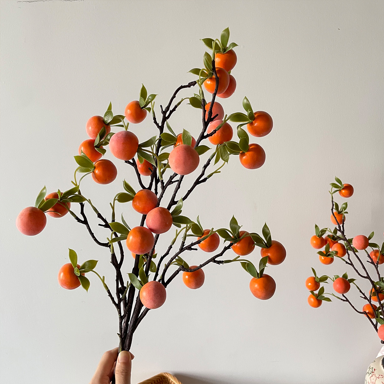 Cành Hồng Như Ý 14 Quả Decor Nhà_thumbnail_6