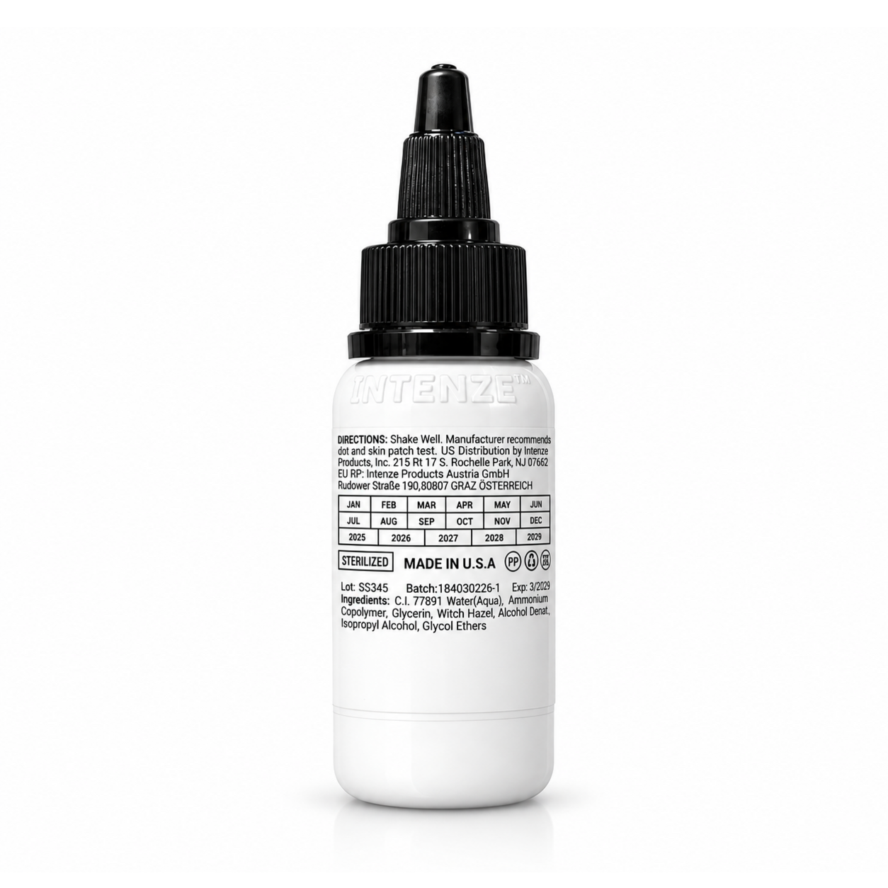 High White (1oz) - Intenze Ink