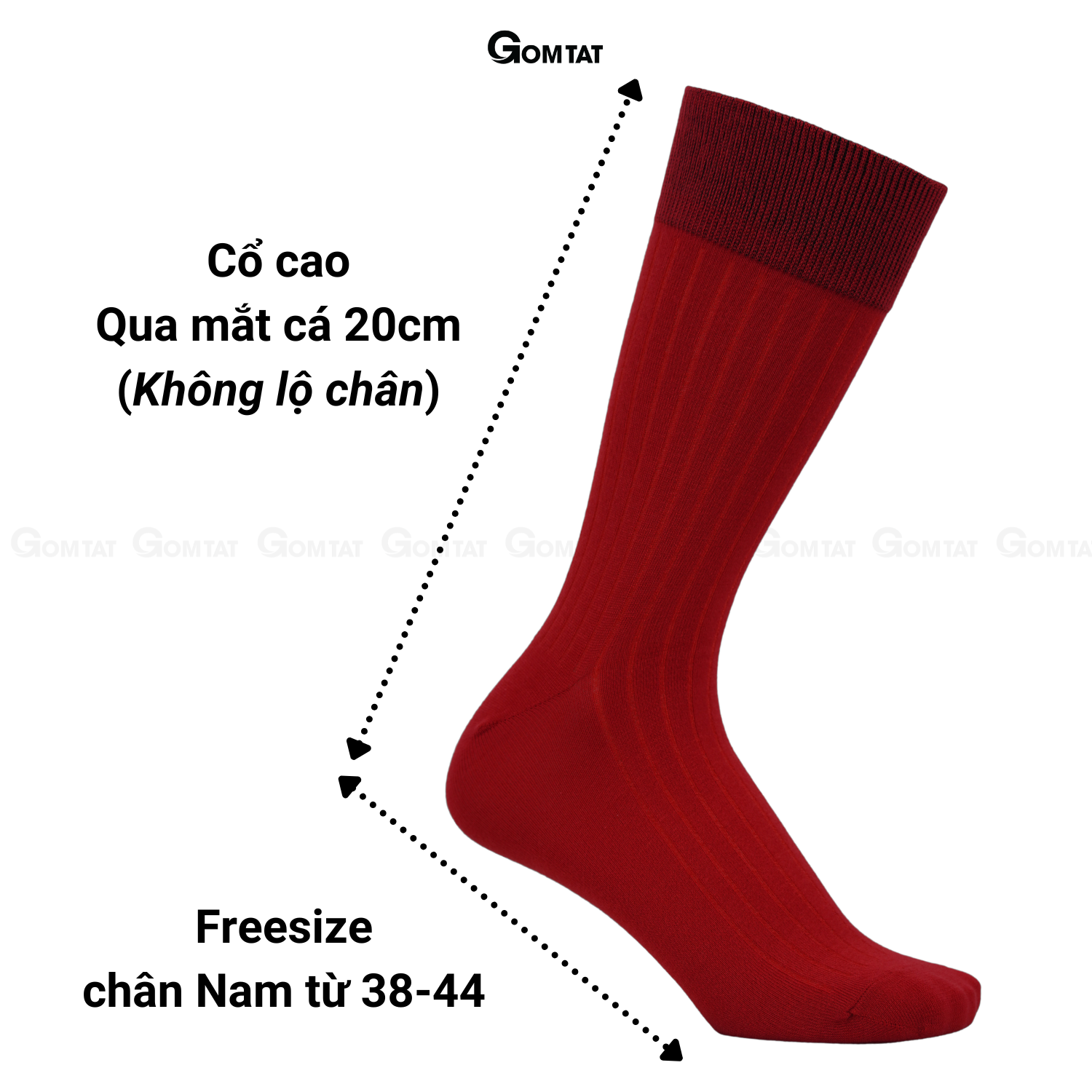 Hộp 5 đôi tất nam đi giày tây cao cổ GOMTAT gân chìm, vớ công sở nam thoáng khí LUX-TAYCHIM_thumbnail_10